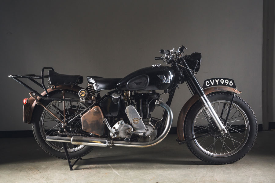 A 1947 Matchless 500cc motorcycle